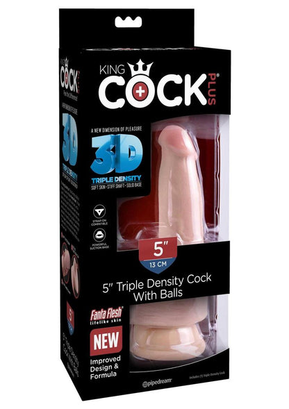 King Cock Plus Triple Density Dildo With Balls Realistic Pleasure
