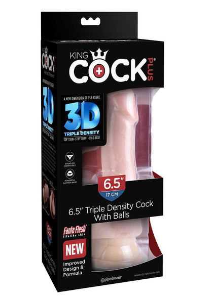 King Cock Plus Triple Density Dildo With Balls Realistic Pleasure