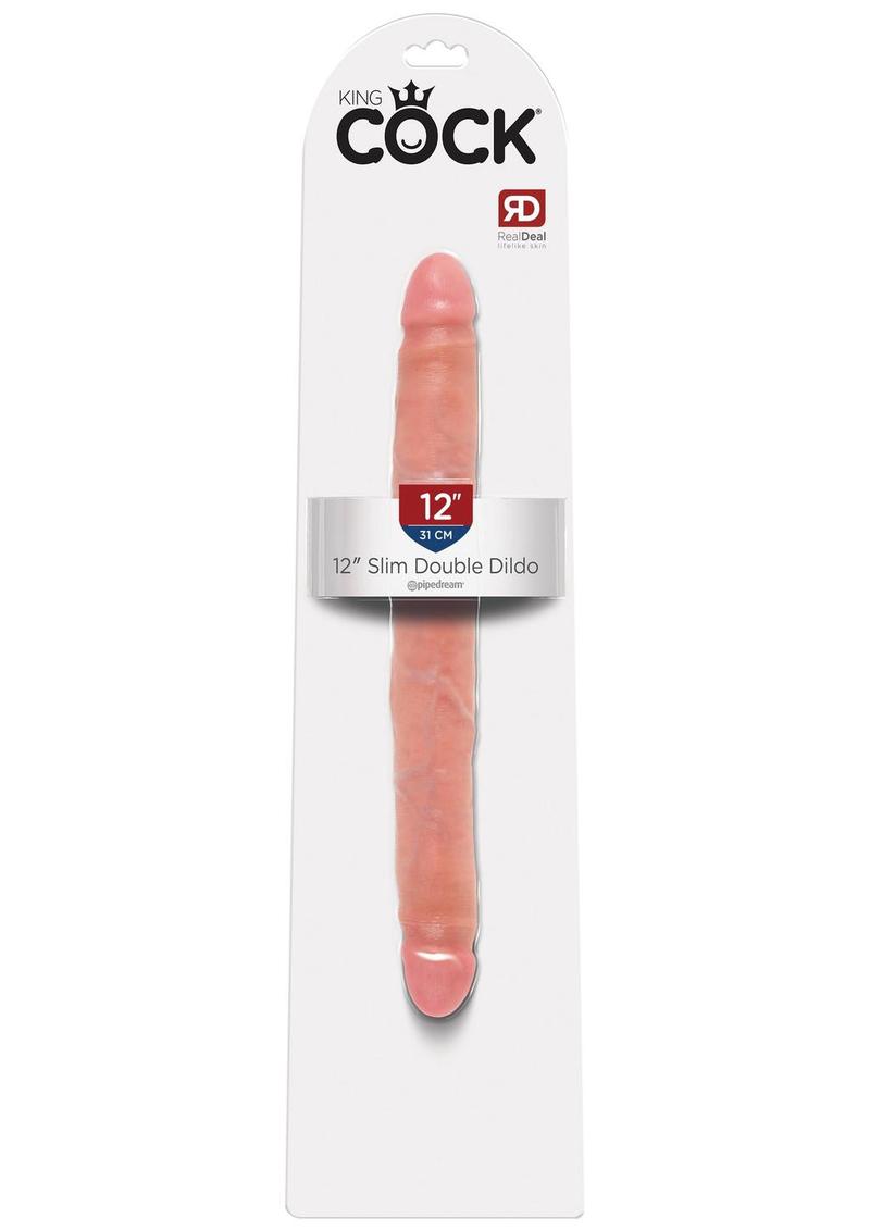 King Cock 12 Inch Slim Double Dildo Flexible Realistic Design