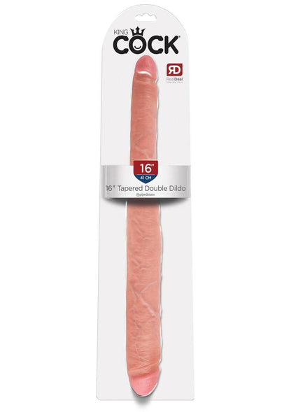 King Cock 16 Inch Tapered Double Dildo Flexible Realistic Design