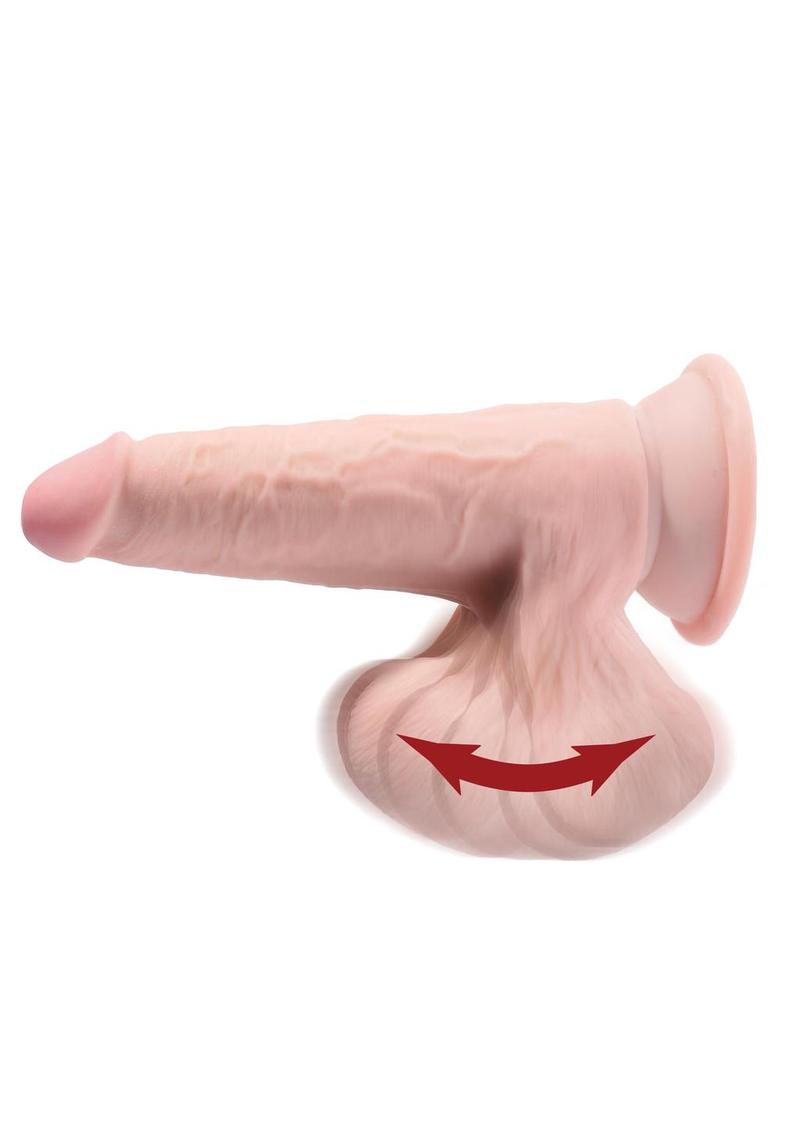 King Cock Plus Triple Density Realistic Dildo with Swinging Balls