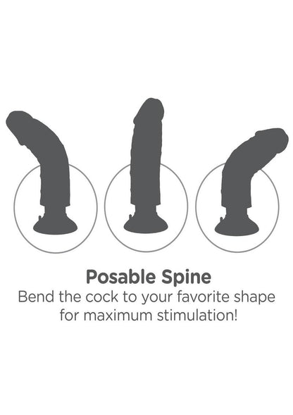 King Cock Vibrating Dildo with Suction Base RealDeal Lifelike Skin