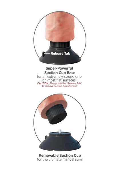 King Cock Vibrating Dildo with Balls And Suction Base