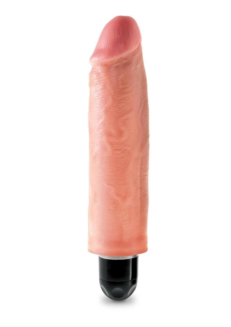 King Cock Vibrating Stiffy Dildo RealDeal Lifelike Skin Waterproof