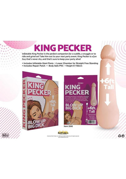 King Pecker Giant Inflatable 6ft Blow-Up Penis Party Prop