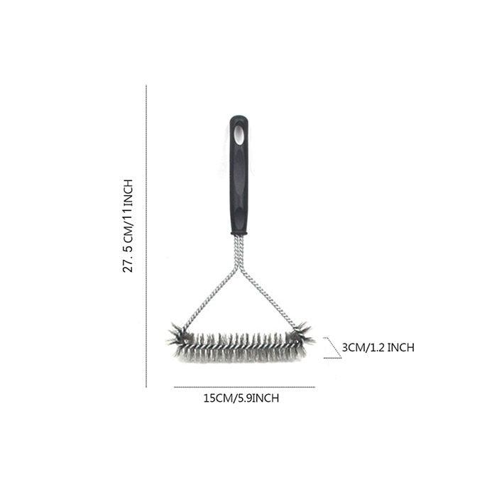 Kitchen Accessories BBQ Grill Brush and Scraper Barbecue Kit Cleaning Brush Stainless Steel Tools Wire Bristles Triangle BBQ Grill Cleaning Brush for Weber Gas Charcoal Porcelain Cast Iron &amp; All Grilling Grates Accessories