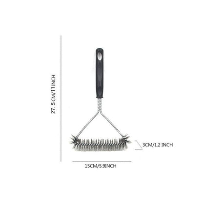Kitchen Accessories BBQ Grill Brush and Scraper Barbecue Kit Cleaning Brush Stainless Steel Tools Wire Bristles Triangle BBQ Grill Cleaning Brush for Weber Gas Charcoal Porcelain Cast Iron &amp; All Grilling Grates Accessories