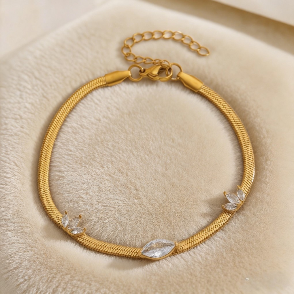 Trendy Snake Chain &amp; Blade Bracelet Set