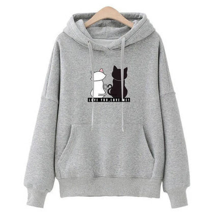 Love You. Love Me! Cat Hoodie