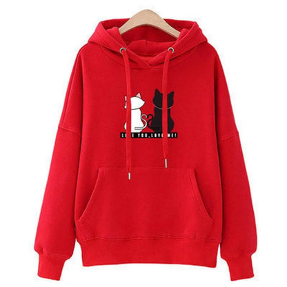 Love You. Love Me! Cat Hoodie