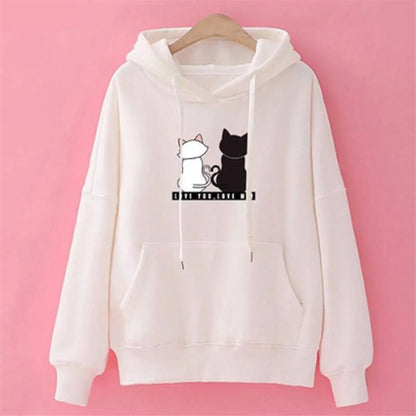 Love You. Love Me! Cat Hoodie