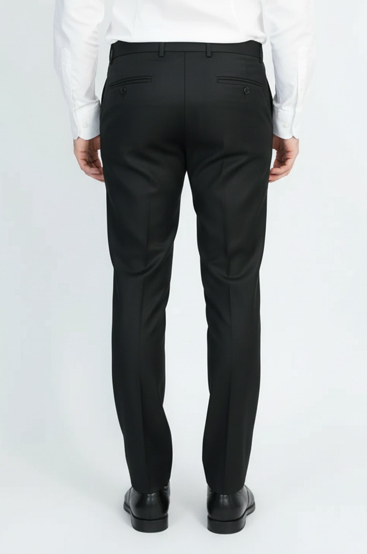 Black Slim Fit Classic Cut Dress Trousers – Wessi