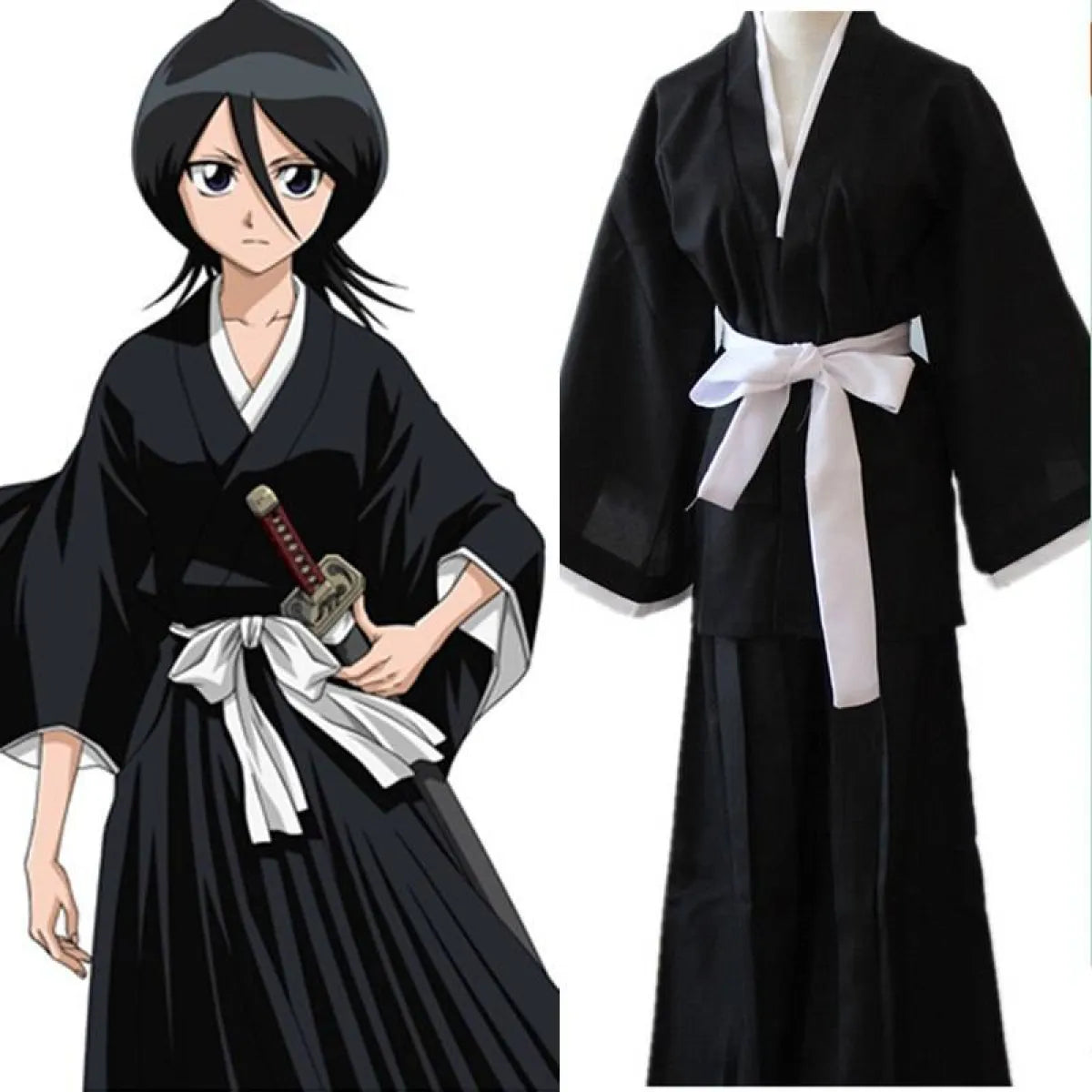 Anime Bleach Kuchiki Rukia Cosplay Costume