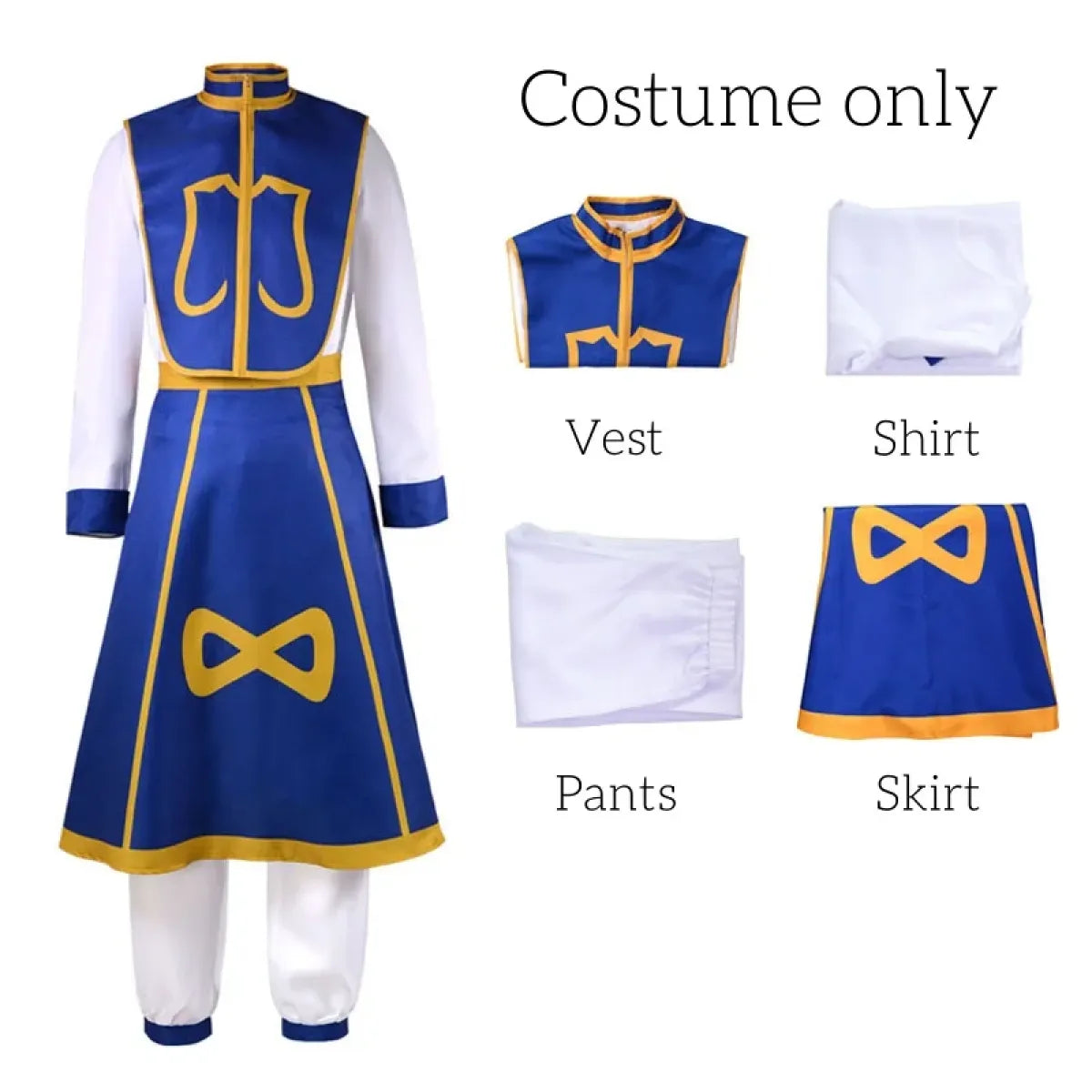 Kurapika Cosplay Costume – Hunter x Hunter Outfit with Wig &amp; Chains