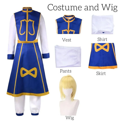 Kurapika Cosplay Costume – Hunter x Hunter Outfit with Wig &amp; Chains