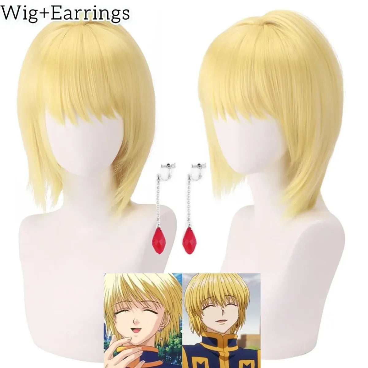Kurapika Cosplay Costume – Hunter x Hunter Outfit with Wig &amp; Chains