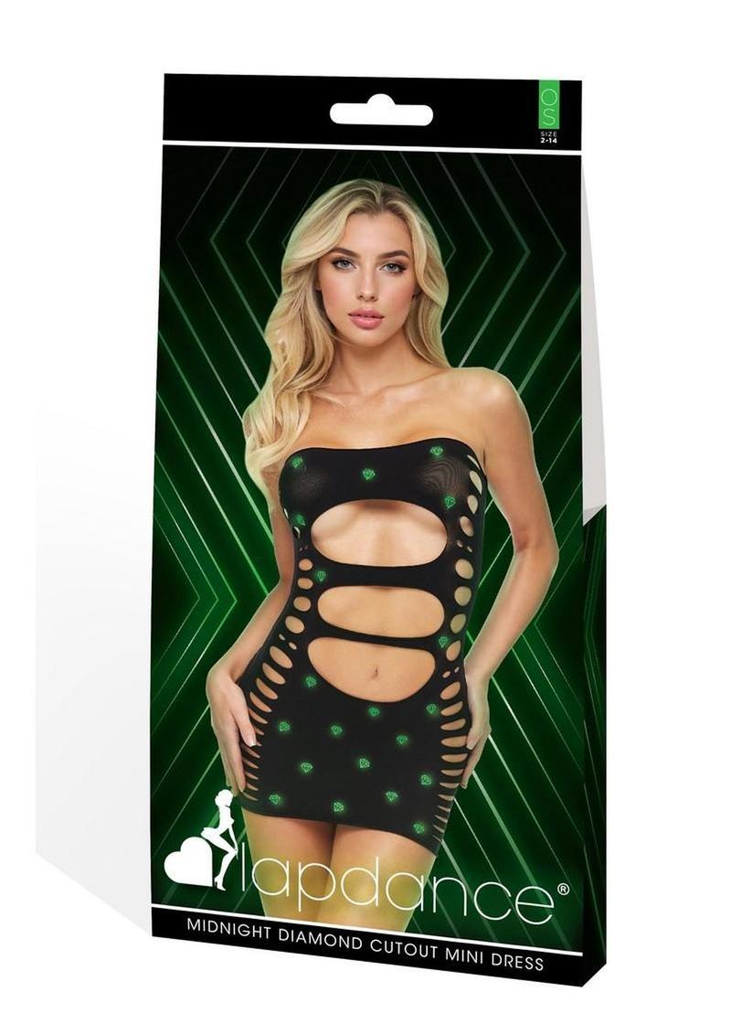 Lapdance Midnight Diamond Cutout Mini Dress