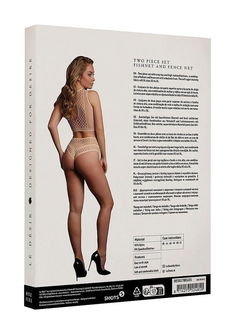 Le Désir Duo Net Keyhole Bra Set - One Size