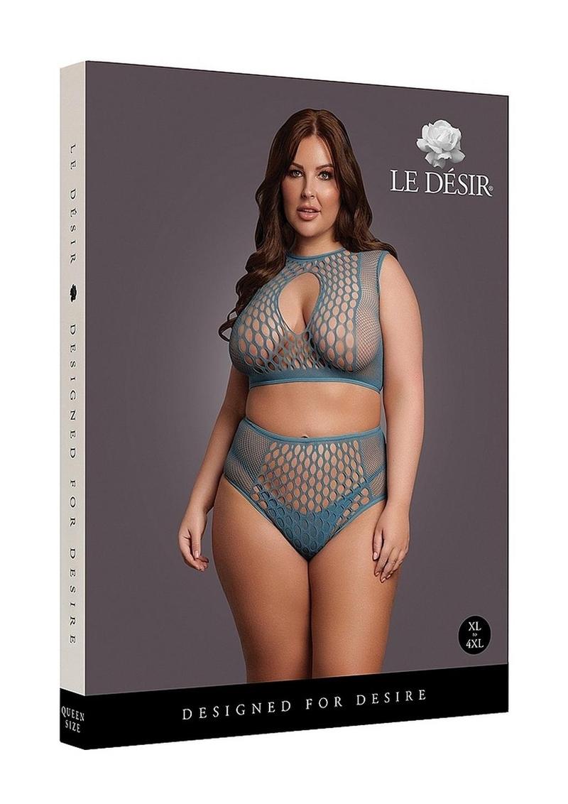 Le Désir Duo Net Keyhole Bra Set - One Size