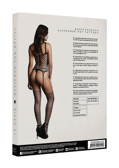 Le Désir Black Fishnet Suspender Bodystocking