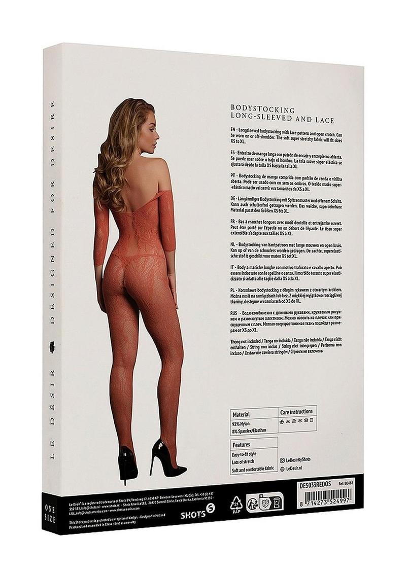 Le Desir Lace Long Sleeved Bodystocking