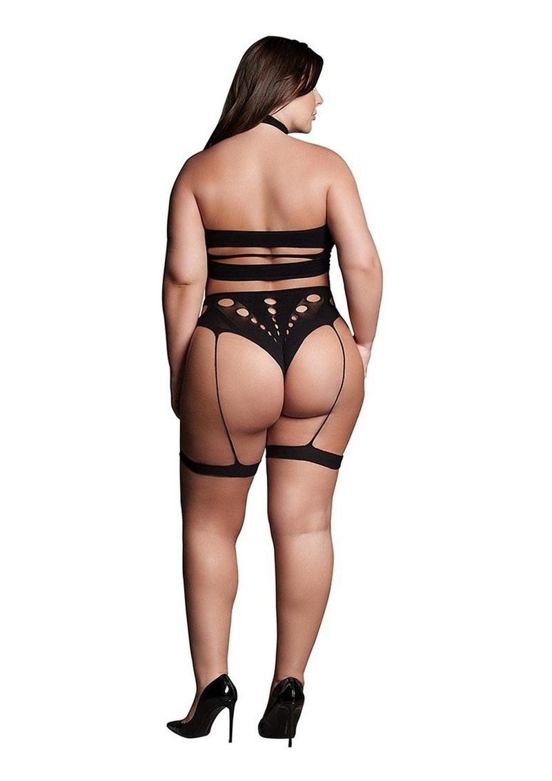 Le Désir Shade Ananke XII Three-Piece Set Choker Bandeau Top and Panty