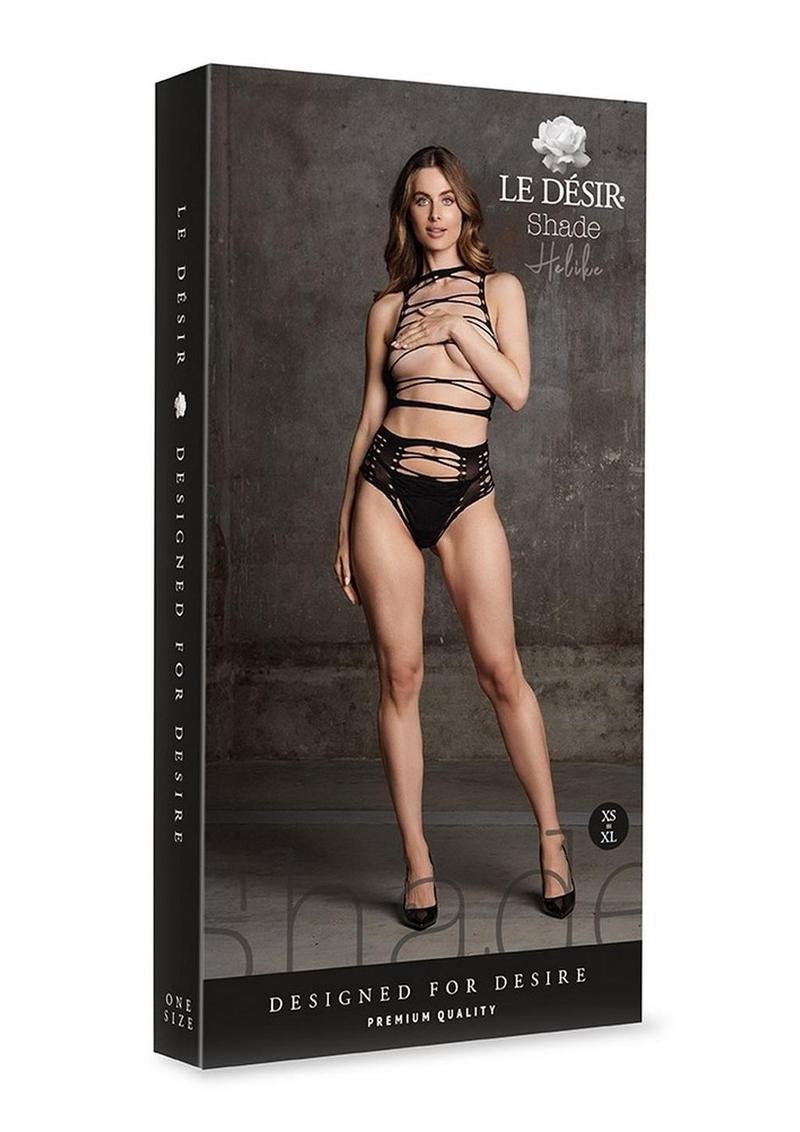 Le Désir Shade Helike XLV Two-Piece Set Open Cups Crop Top And Panty