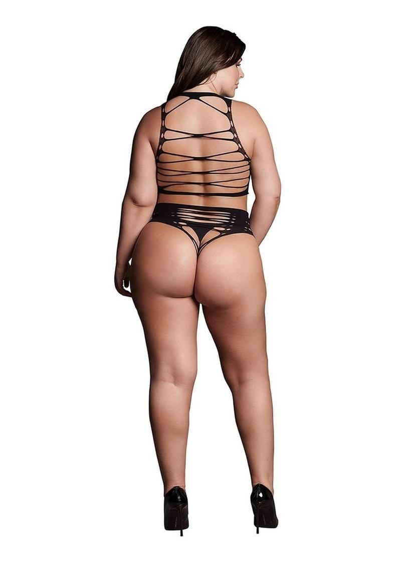 Le Désir Shade Helike XLV Two-Piece Set Open Cups Crop Top And Panty