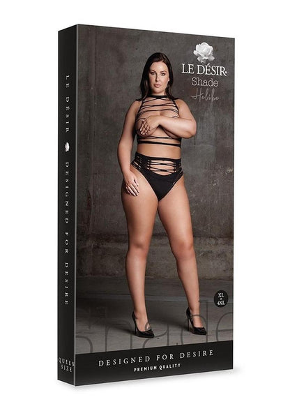 Le Désir Shade Helike XLV Two-Piece Set Open Cups Crop Top And Panty