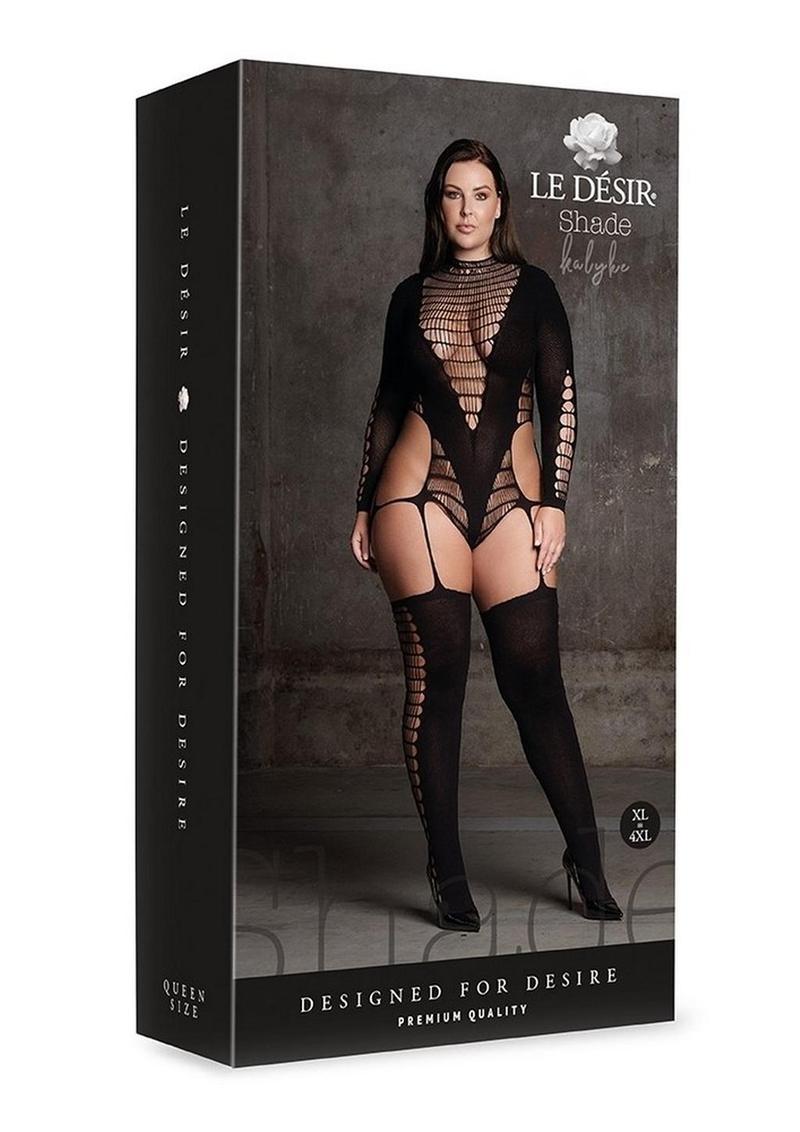 Le Desir Shade Kalyke Bodystocking with Turtleneck