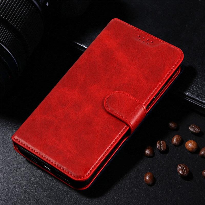 Leather Black Flip Case for iPhone XS Max X XR 12 Mini 11 Pro 7 8 Wallet Stand Cover Flip Wallet Leather Case with Secure Buckle Closing Lock and Bracket Function