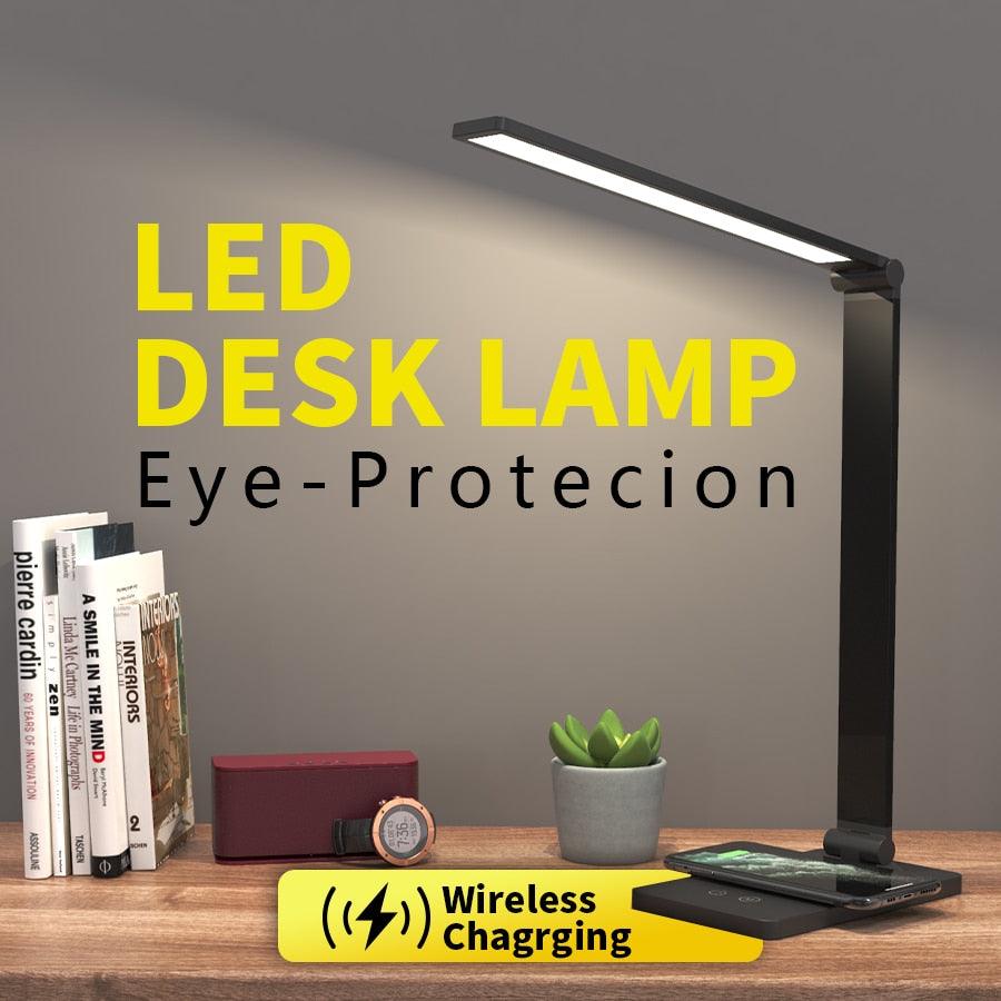 LED Table Lamp Desk Lamp Step less Dimmable Reading Office Foldable Rotatable Touch Switch DC 5V USB Night Light Desk Lamps Decorative Table Lamp Cute Study Lamps for Bedroom Décor
