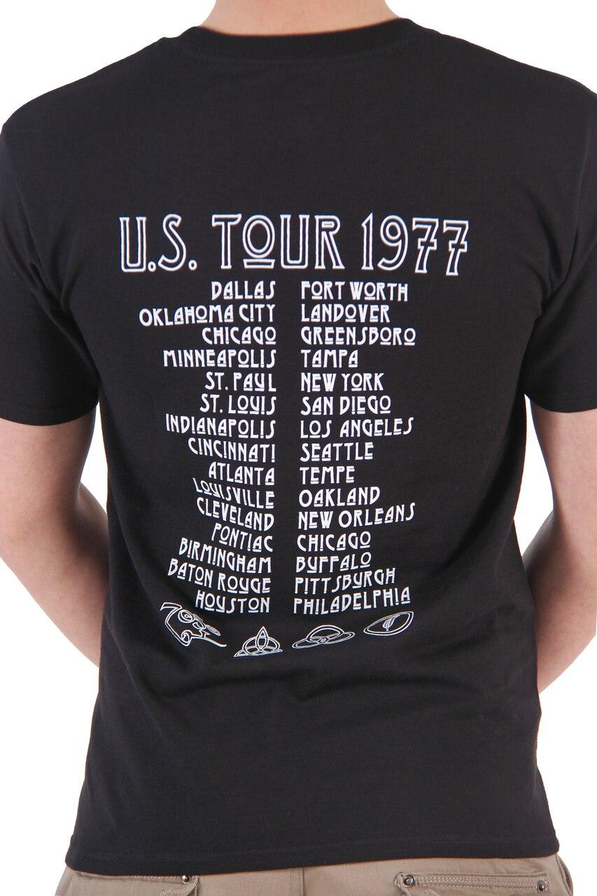 Led Zeppelin 1977 American Tour Black T-shirt
