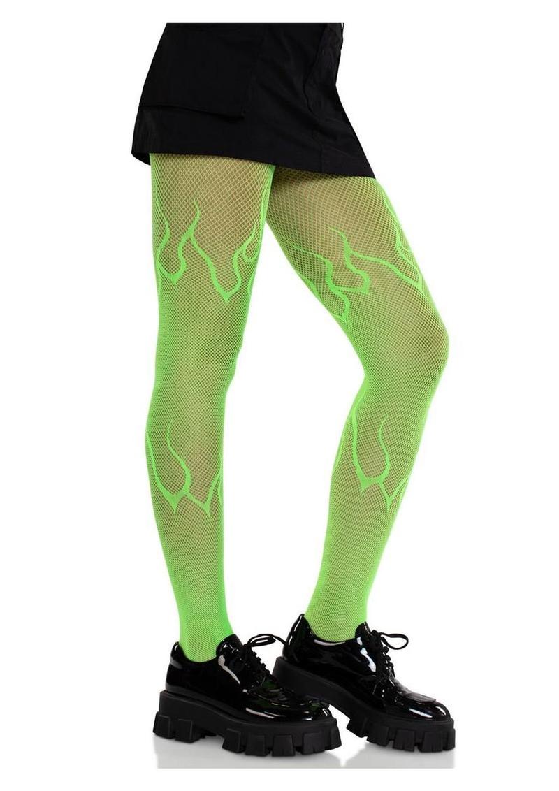 Leg Avenue Versatile Flame Net Tights