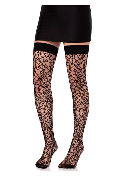 Leg Avenue Fractured Net Thigh Highs