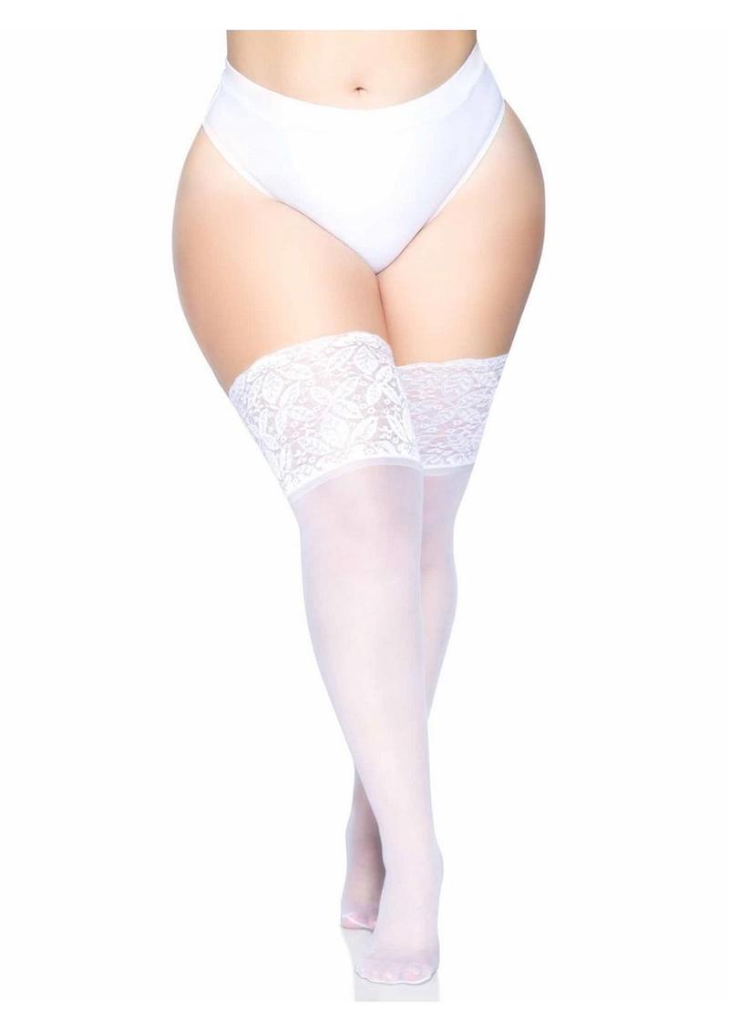 Leg Avenue Lycra Sheer Fabric Stay Up Thigh Highs