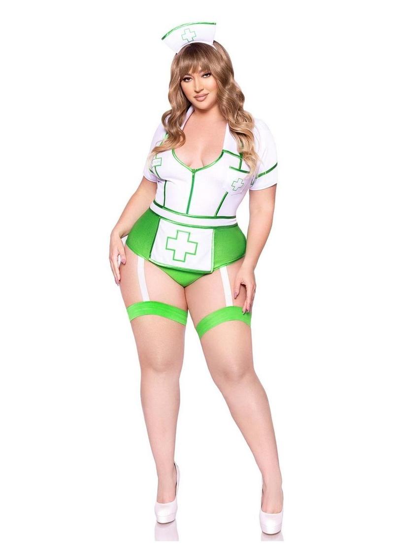 Nurse Feelgood Snap Crotch Garter Bodysuit