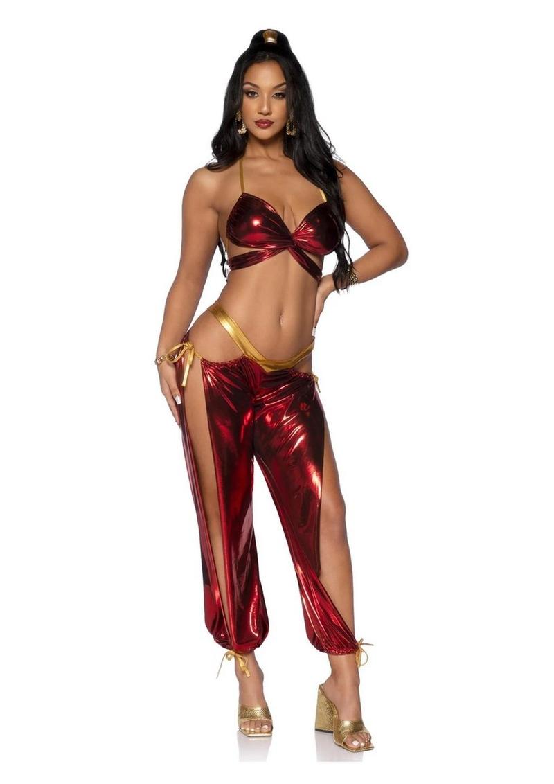 Ruby Desert Princess Lame Bikini Top