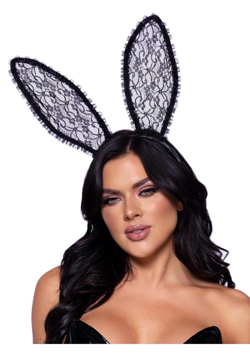 Leg Avenue Ruffle Bunny Ears With Bands