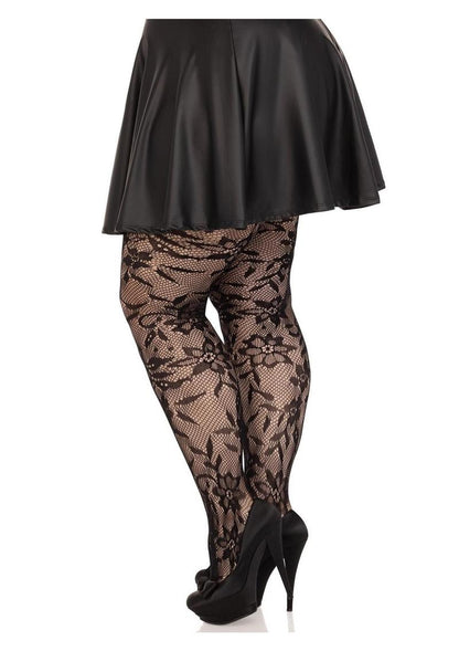 Leg Avenue Floral Lace Tights For Comfortable Fit