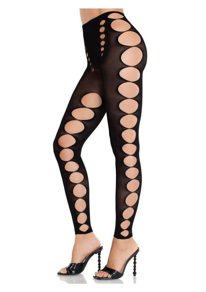 Seamless Opaque Cut-Out Footless Tights