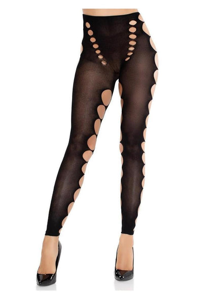 Seamless Opaque Cut-Out Footless Tights