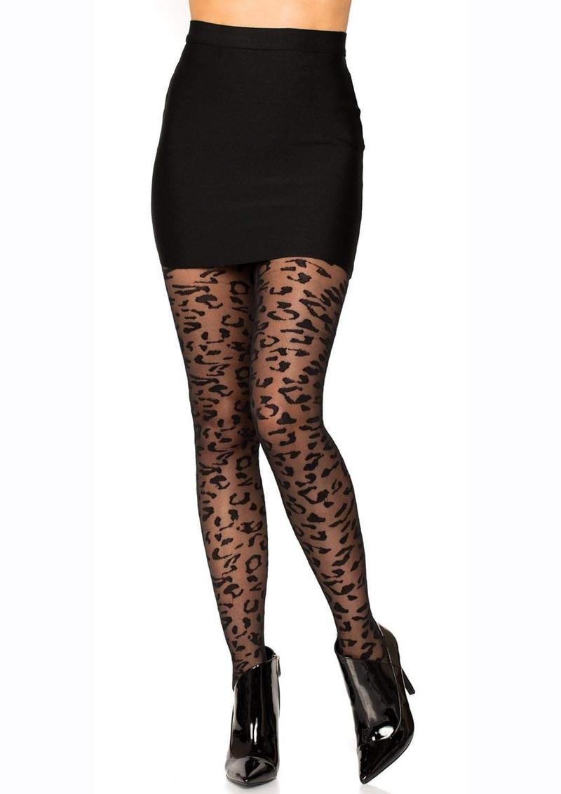 Leg Avenue Sheer Leopard Tights