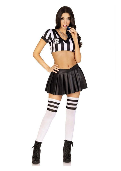 Time-Out Referee Crop Top, Pleated Skirt
