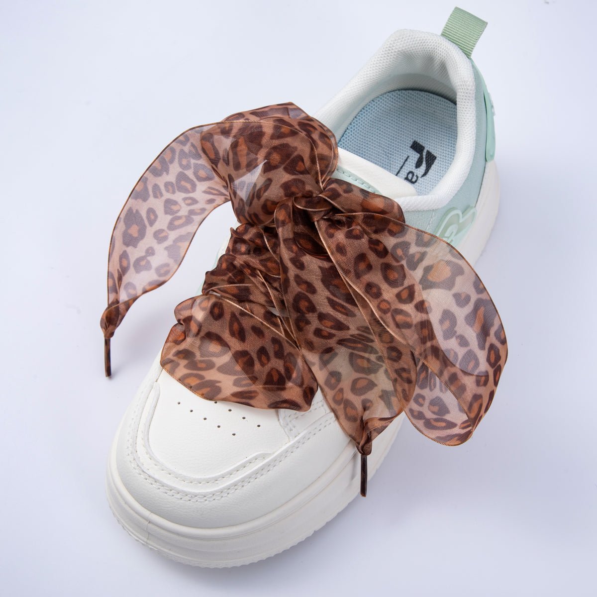 Leopard Print Sheer Chiffon Fabric Ribbon Shoelaces | WB00305 - WB00308