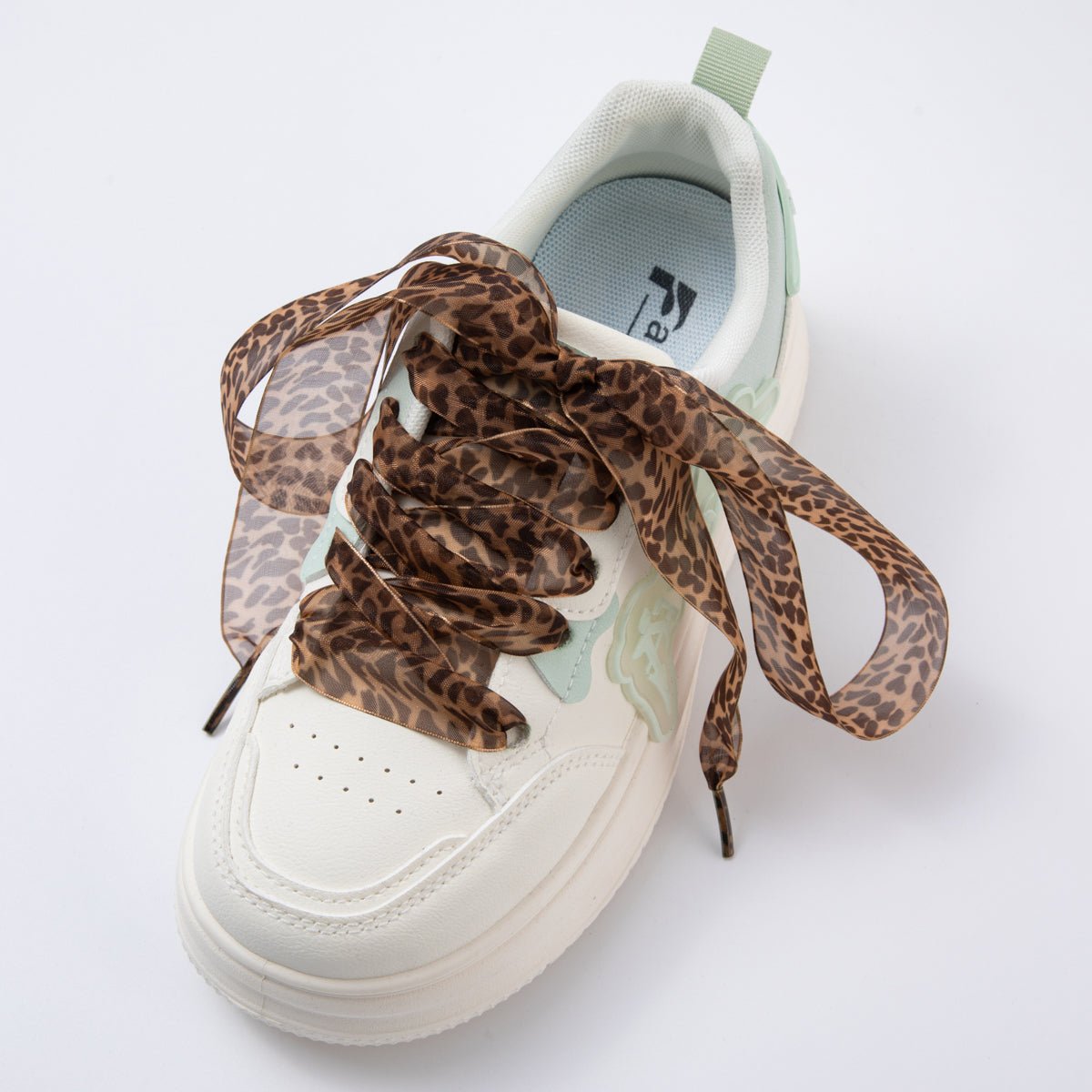 Leopard Print Sheer Chiffon Fabric Ribbon Shoelaces | WB00305 - WB00308
