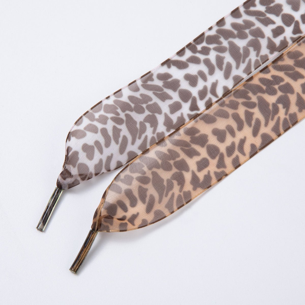Leopard Print Sheer Chiffon Fabric Ribbon Shoelaces | WB00305 - WB00308