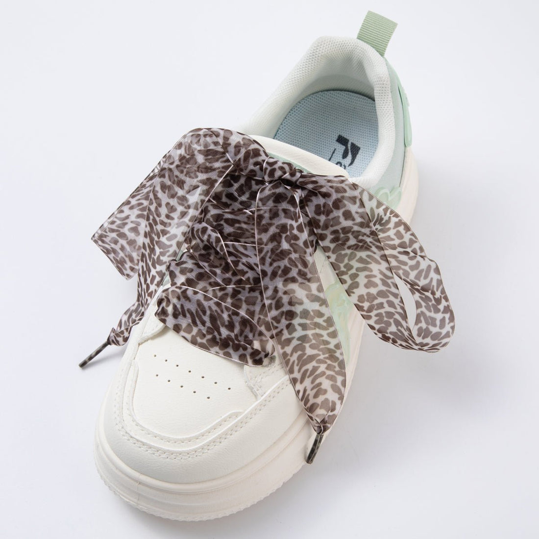 Leopard Print Sheer Chiffon Fabric Ribbon Shoelaces | WB00305 - WB00308
