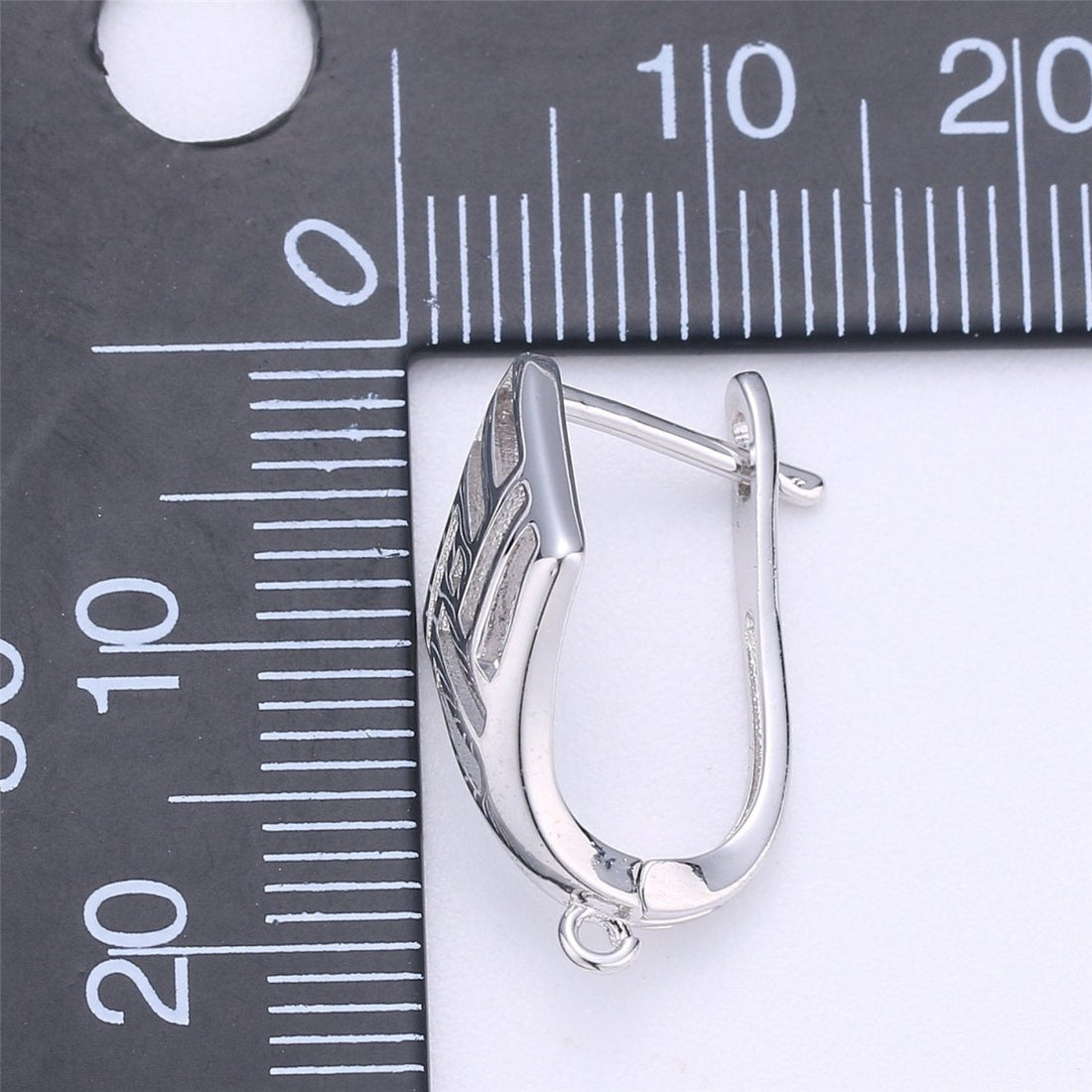 Lever Back One Touch Earring for jewelry Making Earring supplies in Rhodium Plated lead nickel free K-282