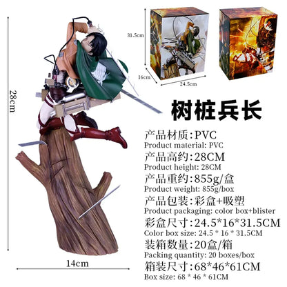 Attack on Titan Mikasa &amp; Levi PVC Action Figure Set